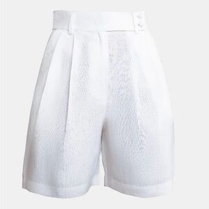 SANCTE White Linen Shorts